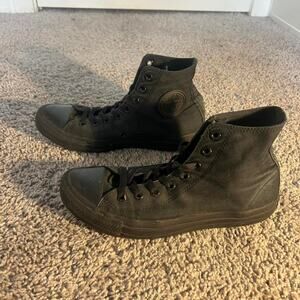 All black converse sneakers unisex